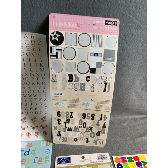 Scrapbooking & Crafting Supplies Bundle: Stickers Magnetic Snaps Die-Cut Shapes - Picture 6 of 9